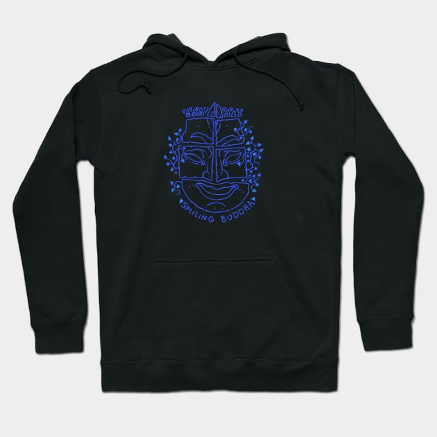 smiling Buddha face Hoodie by croquis design
